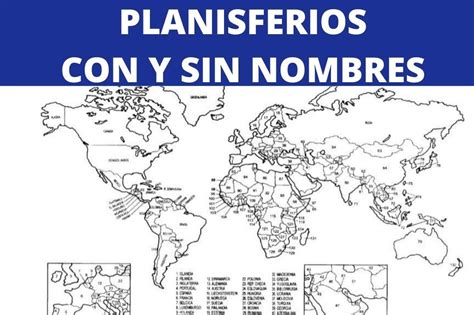 Mapa Del Continente Americano Imprime Con Nombres Y Sin Nombres