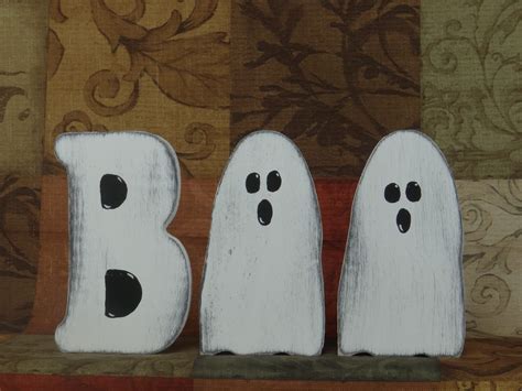 Wood Freestanding Ghost BOO - Craft Dealz