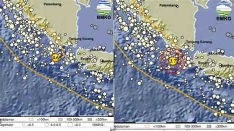 Gempa Bumi Magnitudo 3 7 Dan 4 6 Mengguncang Tanggamus Lampung Pagi