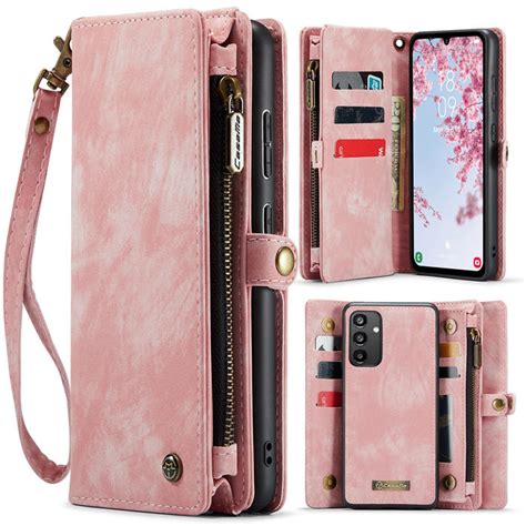 Caseme Samsung Galaxy A34 5g Wallet Case With Wrist Strap Pink