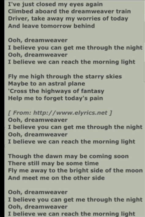 Gary Wright Dream Weaver Lyrics - DREAMXE