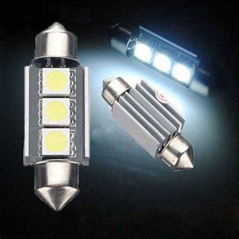 AMPOULE NAVETTE A 3 LED SMD C5W 36MM ANTI SANS ERREUR CANBUS PLAFONNIER