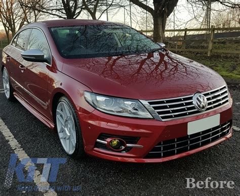 Front Bumper Lip Extension Spoiler Suitable For Vw Passat Cc Facelift