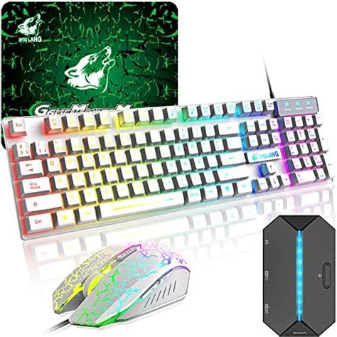 Rgb Teclado Y Rat N Gaming Espa Ol Con Adaptador Teclados Qwerty