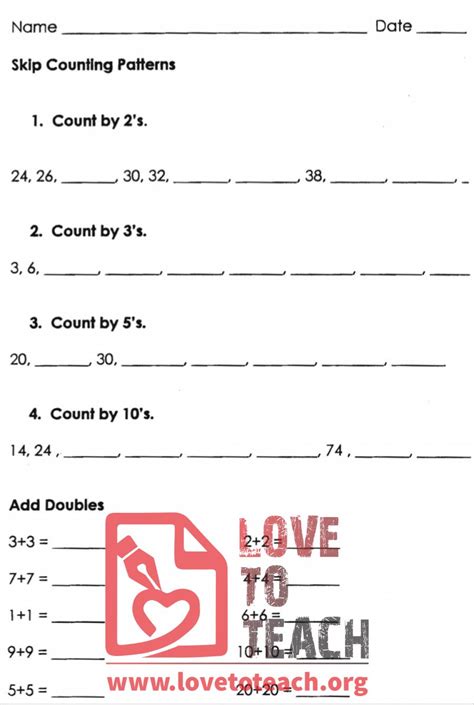 Skip Counting Patterns | LoveToTeach.org