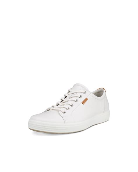 Men's ECCO® Soft 7 Leather Sneaker | White