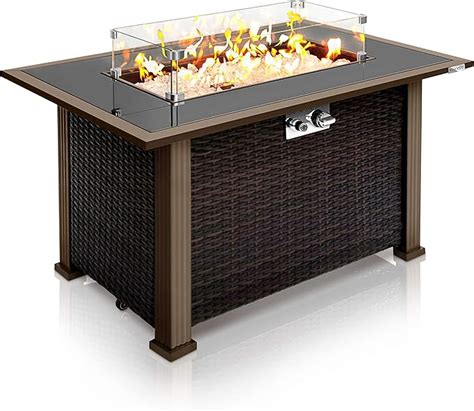 Amazon SereneLife Outdoor Propane Fire Pit Table Approved Safe