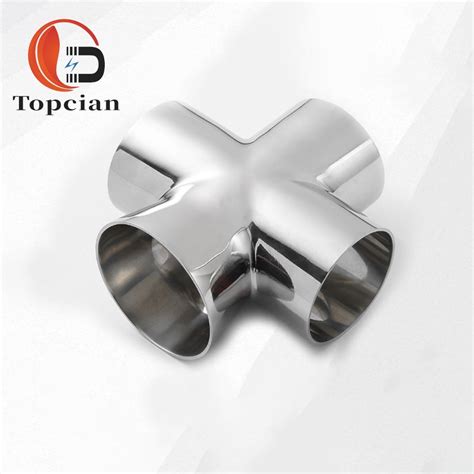 Stainless Steel Mirror Cross Type Sanitary Pipe Fittings China