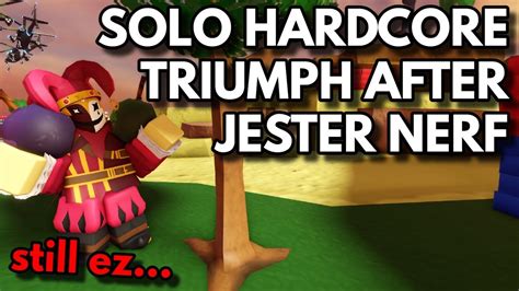 Solo Hardcore Triumph After Jester Nerf Roblox Tower Defense Simulator Youtube