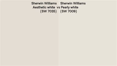 Sherwin Williams Aesthetic White Vs Pearly White Side By Side Comparison