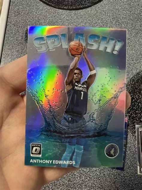 ANTHONY EDWARDS 2022 23 Panini Donruss Optique Argent Prizm Splash 2