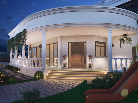 Villa garden design on Behance