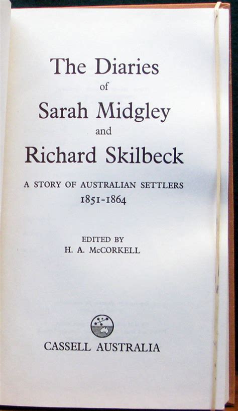 The Diaries Of Sarah Midgley And Richard Skilbeck A Story Of