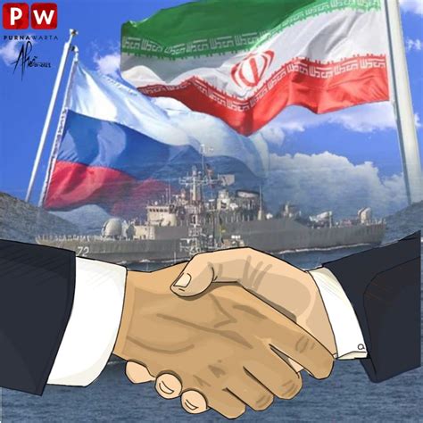 KARIKATUR Kontrak Kerjasama Pembuatan Kapal Iran Rusia Sudah Di