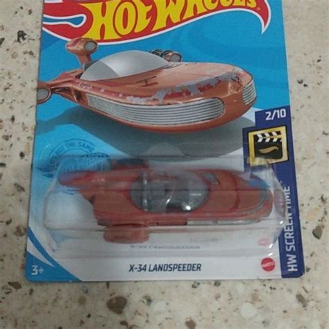 X 34 Landspeeder Star Wars Hot Wheels Cartela Curta Faz A Boa