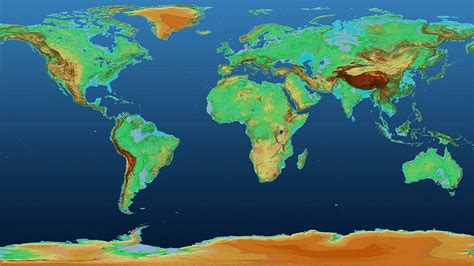 Agência espacial alemã DLR divulga novo mapa mundi em 3D