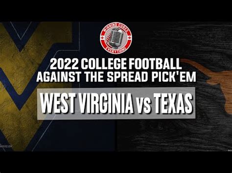 Texas Vs West Virginia Picks Against The Spread 2022 College Football