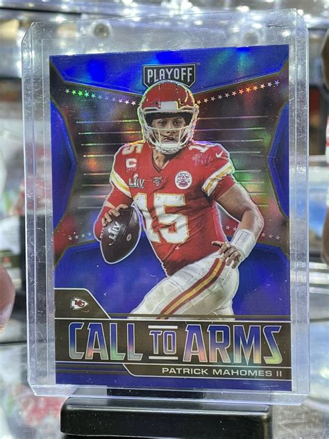 Mavin Panini Playoff Call To Arms Patrick Mahomes Ii Blue Prizm