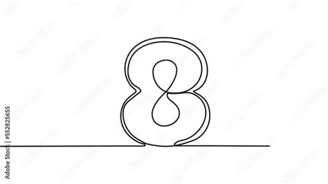 Continuous Line Numerals Video Arabic Numbers In Hand Drawn Style With