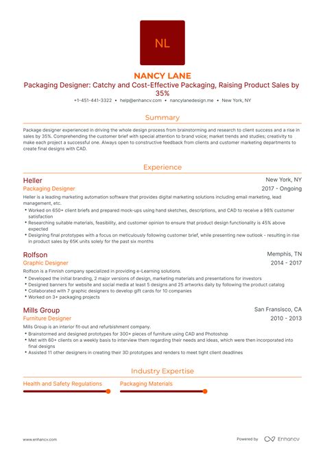 5 Packaging Designer Resume Examples And Guide For 2023