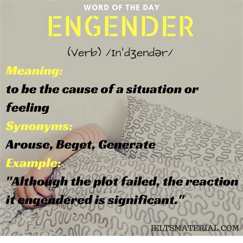 Engender Word Of The Day For Ielts Speaking And Writing