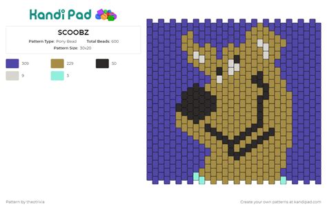 SCOOBZ Pony Bead Pattern Kandi Pad Kandi Patterns Fuse Bead