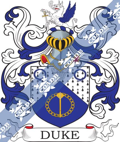 Duke Family Crest, Coat of Arms and Name History