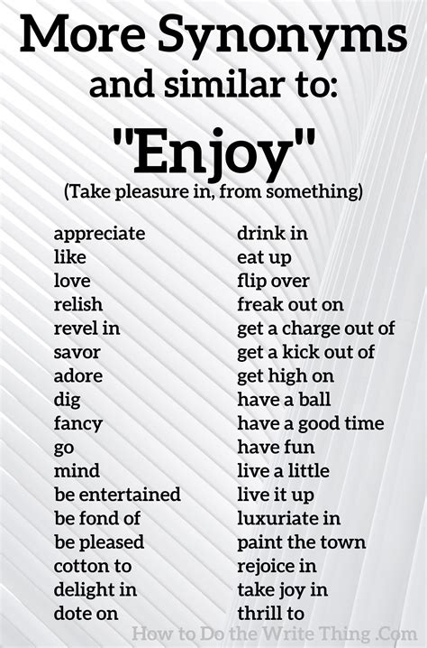Synonym Enjoy Benefits At Angelica Mullins Blog