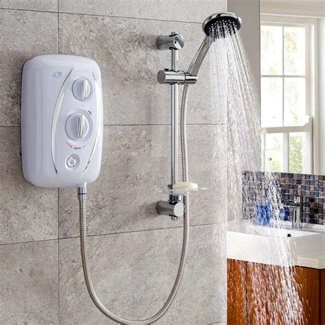 Triton T80z Thermostatic Fast Fit 9 5kw Electric Shower In White Chrome