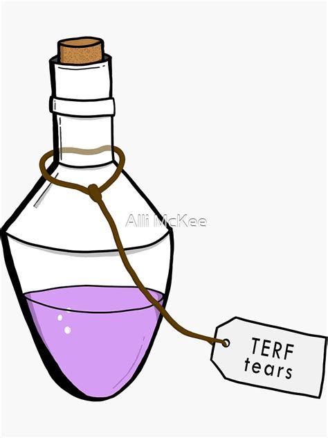 Terf Tears Trans Pride Potion Bottle Sticker For Sale By Allimckee