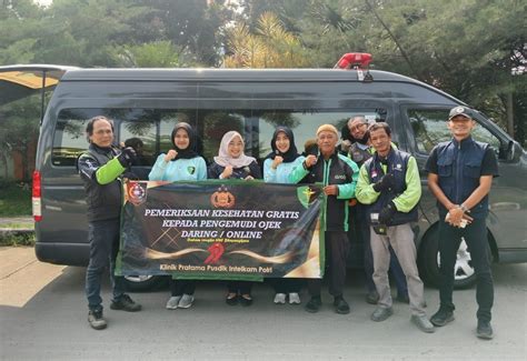 pusdik intelkam polri gelar pemeriksaan kesehatan gratis  ojek