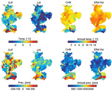 Spatial Patterns Of Temperature And Precipitation From The Chr And