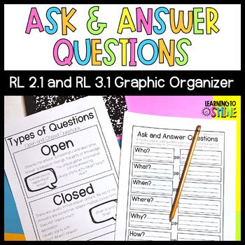 Ask And Answer Questions Worksheets And Reference Pages Rl Rl