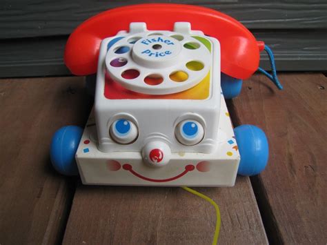 1985 Vintage Fisher Price Chatter Phone Rotary Telephone Pull Toy # 747 ...