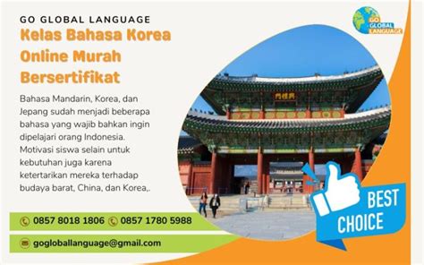 Kelas Bahasa Korea Online Murah Bersertifikat Go Global Language