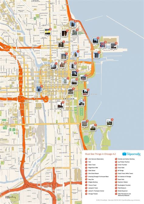 Map Of Chicago Printable Tourist 87318 Png Filetype | D1Softball ...