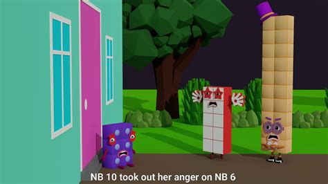 Nb 10 Took Out Her Anger On Nb 6 Numberblocks Fanmade Coloring Story Youtube