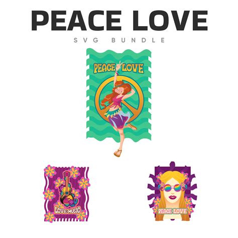 Wildflower SVG Peace Sign Hippie SVG MasterBundles