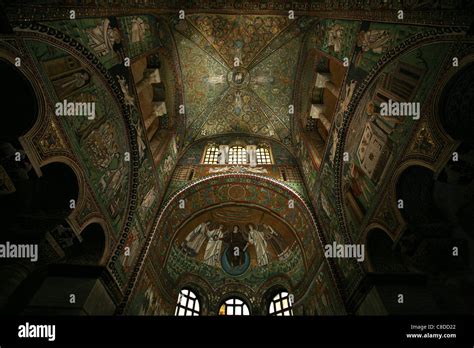 Byzantine Mosaics In The Presbytery Of The Basilica Of San Vitale In