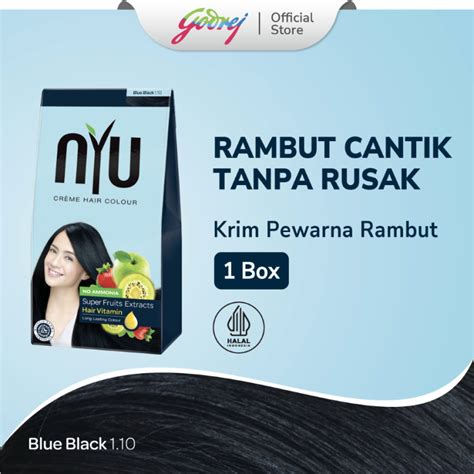 Jual NYU Creme Hair Colour Blue Black Pewarna Rambut Shopee Indonesia