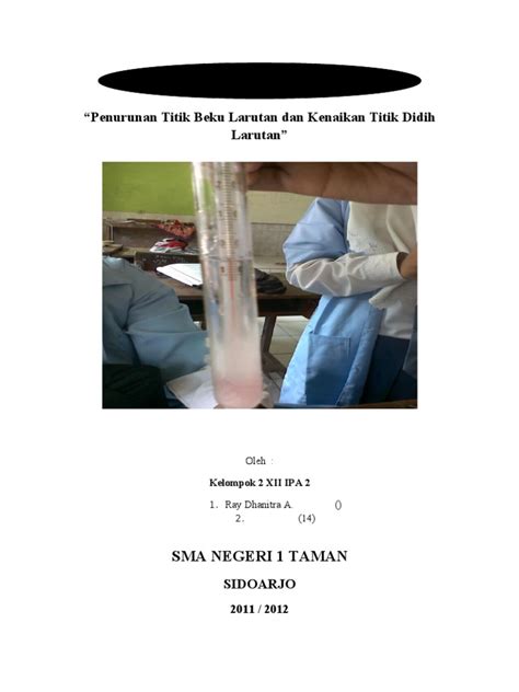 PDF Penurunan Titik Beku Larutan Dan Kenaikan Titik Didih Larutan