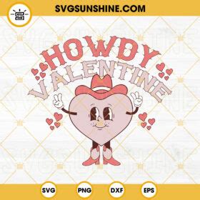 Howdy Valentine Disco Ball Svg Retro Valentines Day Svg Vintage