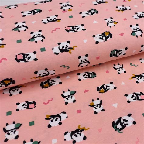 Jersey Playful Panda By Poppy Rose BIO Oeko Tex