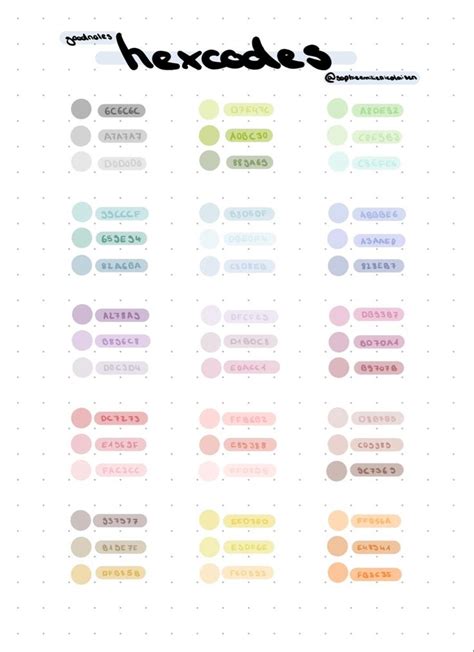 45 Pastel Color Palette Inspiration Aesthetic Color Set Hex Codes