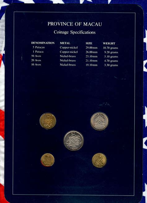 Coin Sets Of All Nations Macau Unc Patacas Avos