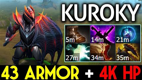 Kuroky Dota 2 [Dragon Knight] Tanky Build 43 Armor & 4k HP - YouTube