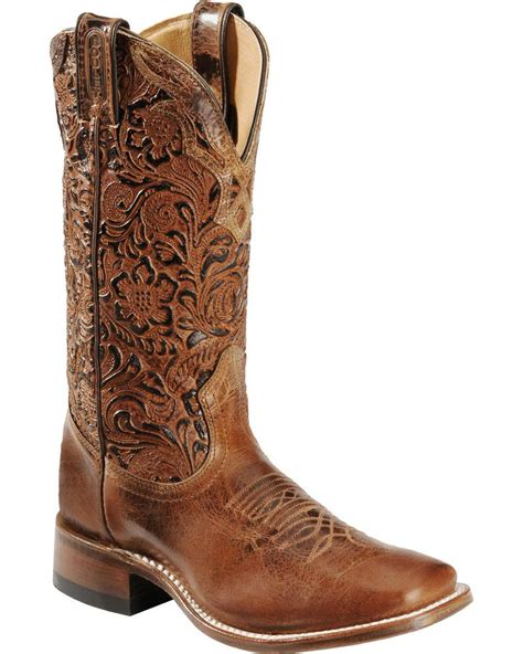 Boulet Hand Tooled Calf Cowgirl Boots Square Toe In 2021 Cowgirl Boots Square Toed Boots