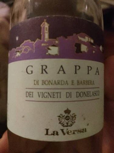 N V La Versa Grappa Dei Vigneti Di Donelasco Di Bonarda Barbera