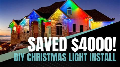 DIY Permanent Christmas Holiday LED Light Installation Using Metal