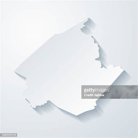 Wirt County West Virginia Map With Paper Cut Effect On Blank Background